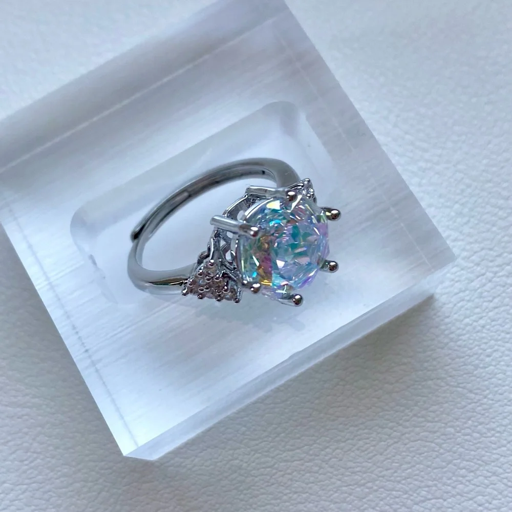 Iridescent Silver Women's Ring